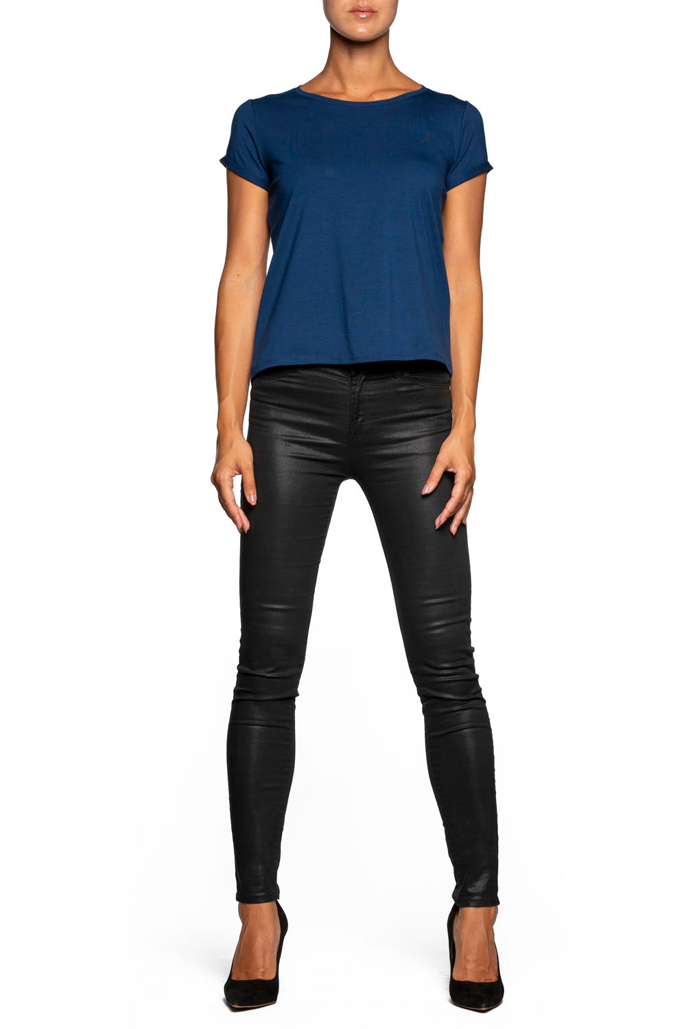 Nixie Classic Blue Supima Cotton Tee