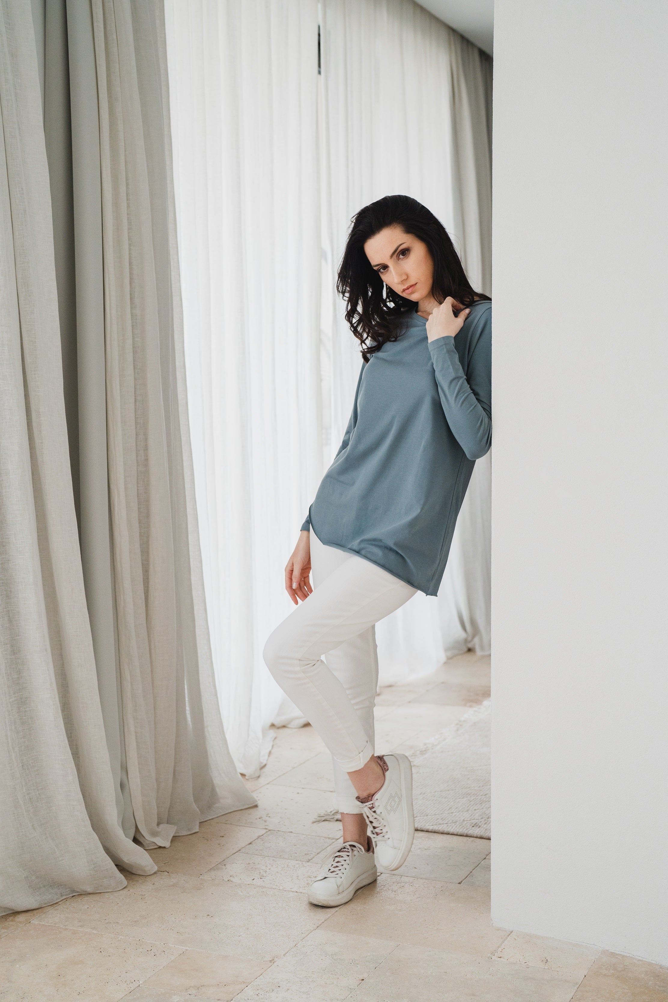Alya Organic Cotton Top - Long Sleeve