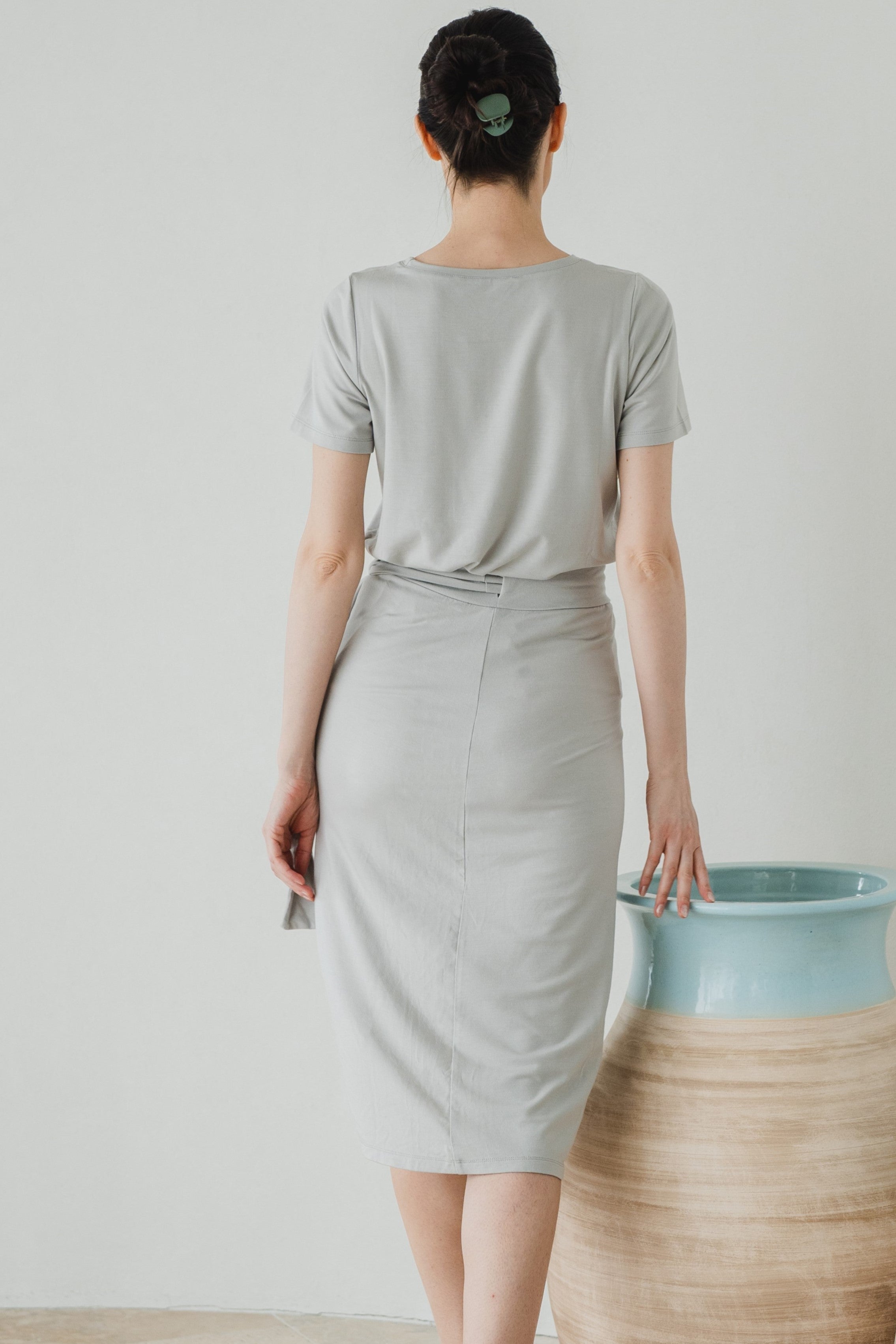 Kaia Wrap Skirt Grey